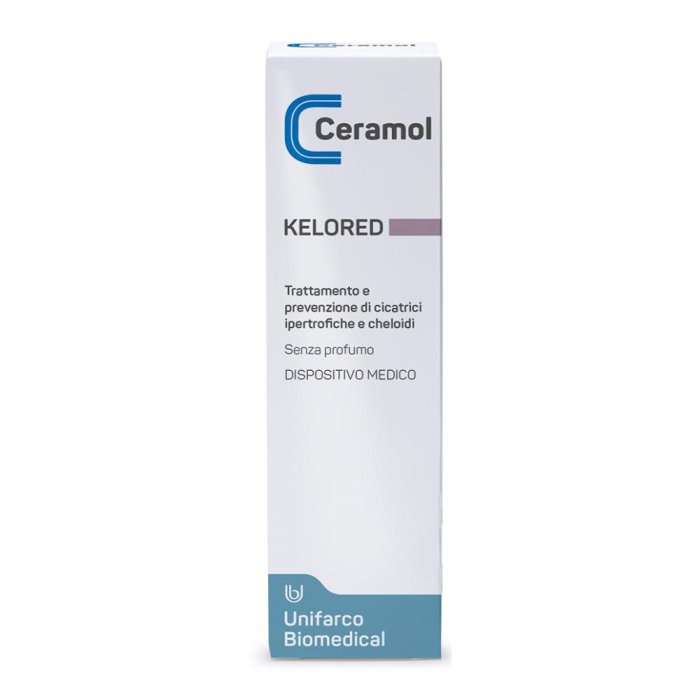 Ceramol Kelored Crema 30 Millilitri Trattamento Cicatrici Cheloidi e Segni Cutanei per Pelle Sensibile