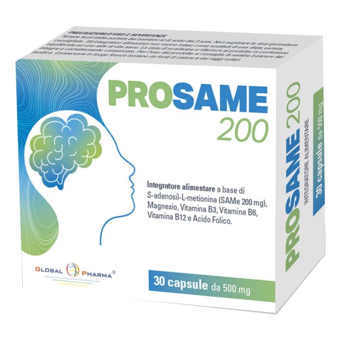 Prosame 200 Integratore 30 Capsule a Base di S-adenosil-L-metionina per Umore Benessere Articolare e Supporto del Fegato