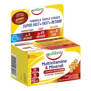 Equilibra Multivitamine e Minerali Integratore Alimentare 30 Compresse per Energia e Difese Immunitarie