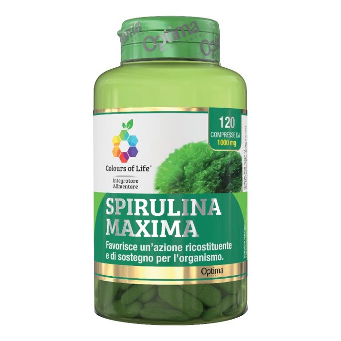 Spirulina Maxima Compresse Colour  120  Compresse integratore alimentare
