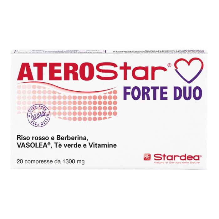 AteroStar Forte Duo integratore alimentare 20 compresse con riso rosso fermentato e berberina