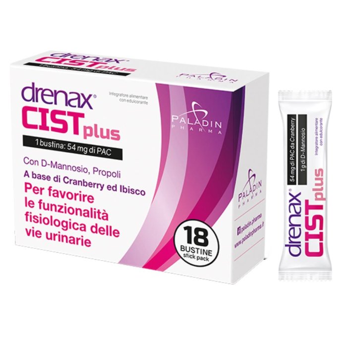 Paladin Pharma Drenax Forte Cist Plus Integratore Funzione Urinaria 18 Stick
