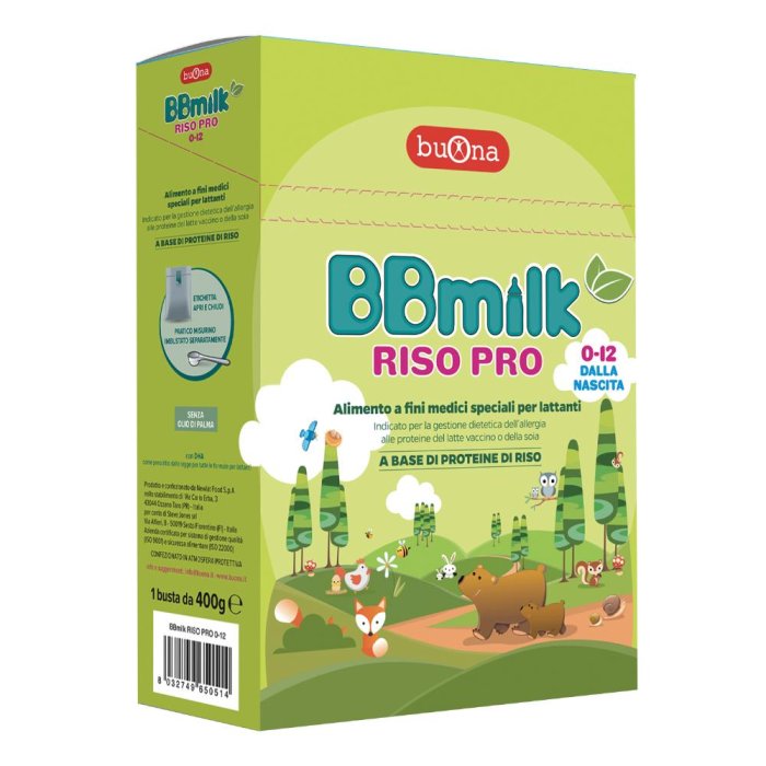 BBmilk Riso Pro 0-12Mesi Dalla Nascita 400g