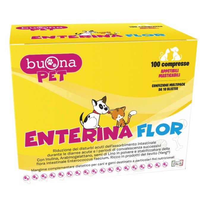 Enterina Flor 100 Compresse Integratore Probiotico per Equilibrio della Flora Intestinale