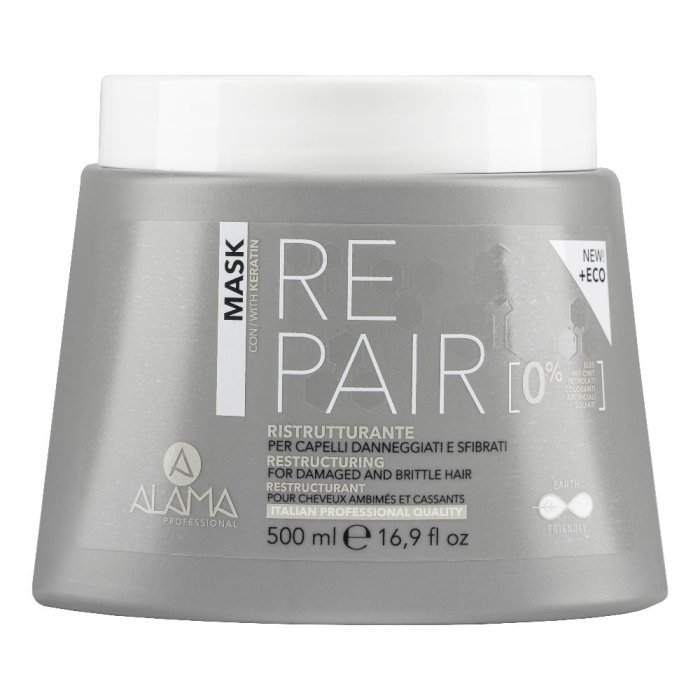 Alama Repair - Maschera Ristrutturante Per Capelli Danneggiati, 500ml