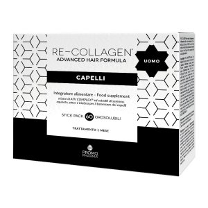 Re Collagen Capelli Integratore in Stick al Collagene per Rinforzare e Nutrire i Capelli – Confezione da 60 Stick