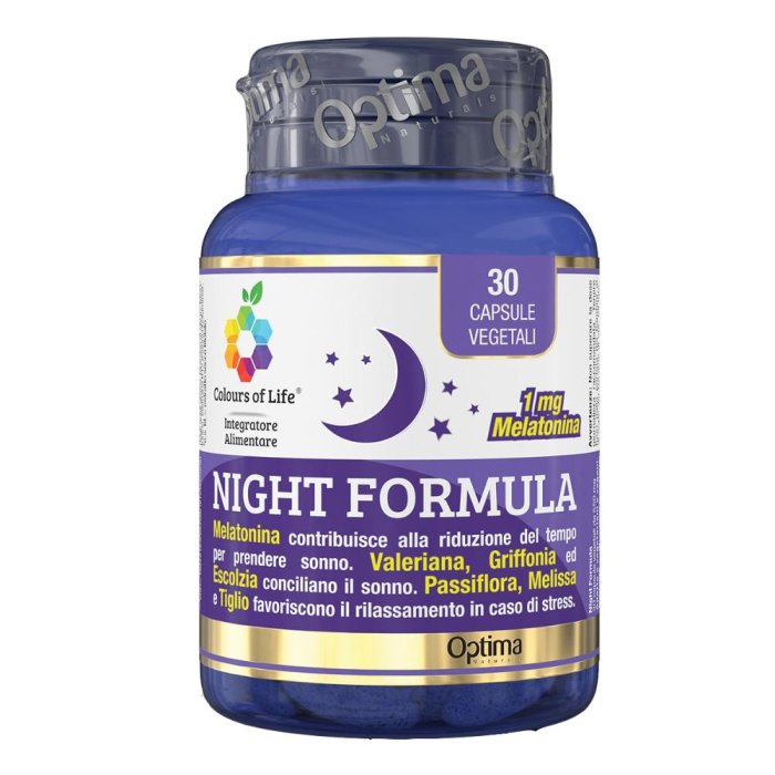 Optima Naturals Colours Of Life - Night Formula Integratore 30 Capsule