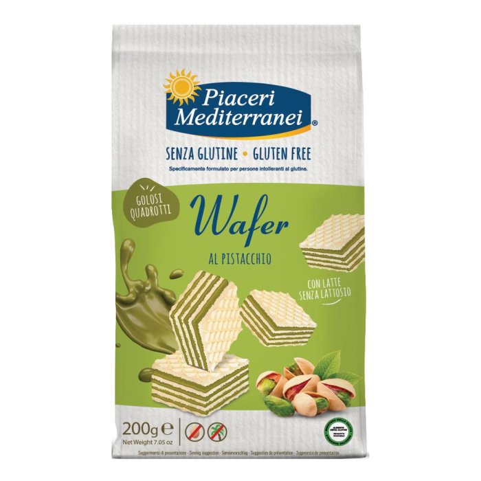 Piaceri Mediterranei Wafer al Pistacchio Senza Glutine 200 g