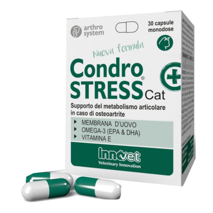 Condrostress Cat Integratore per Gatti 30 Capsule per il Supporto delle Articolazioni