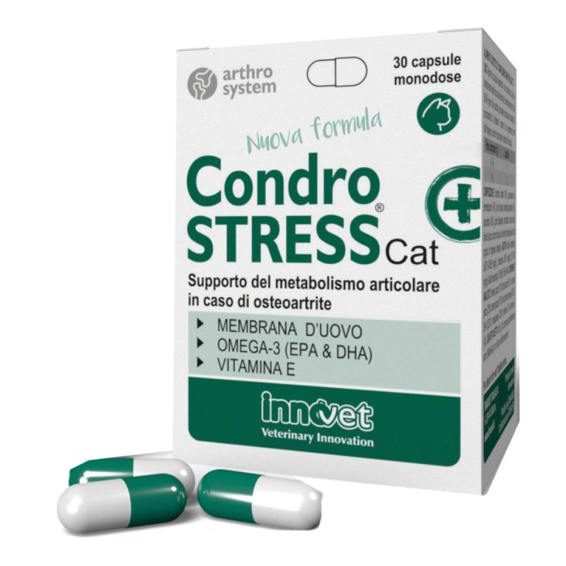 Condrostress Cat Integratore per Gatti 30 Capsule per il Supporto delle Articolazioni Condrostress Cat Integratore per Gatti 30 Capsule per il Supporto delle Articolazioni