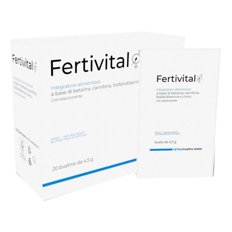 Fertivital Integratore Alimentare per la Fertilità Maschile e Femminile 20 Bustine Orali