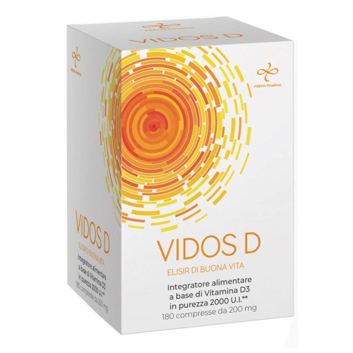 Vidos D 180 Compresse Integratore Alimentare di Vitamina D per Salute di Ossa e Sistema Immunitario
