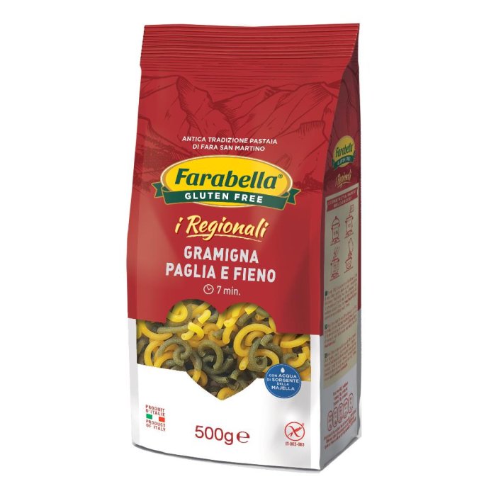 Farabella gramigna paglia e fieno 500 g - pasta senza glutine formato gramigna