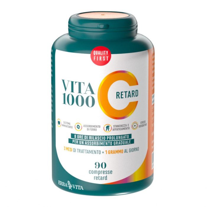 Vita C 1000 Retard 90 compresse- Integratore alimentare per il sistema immunitario