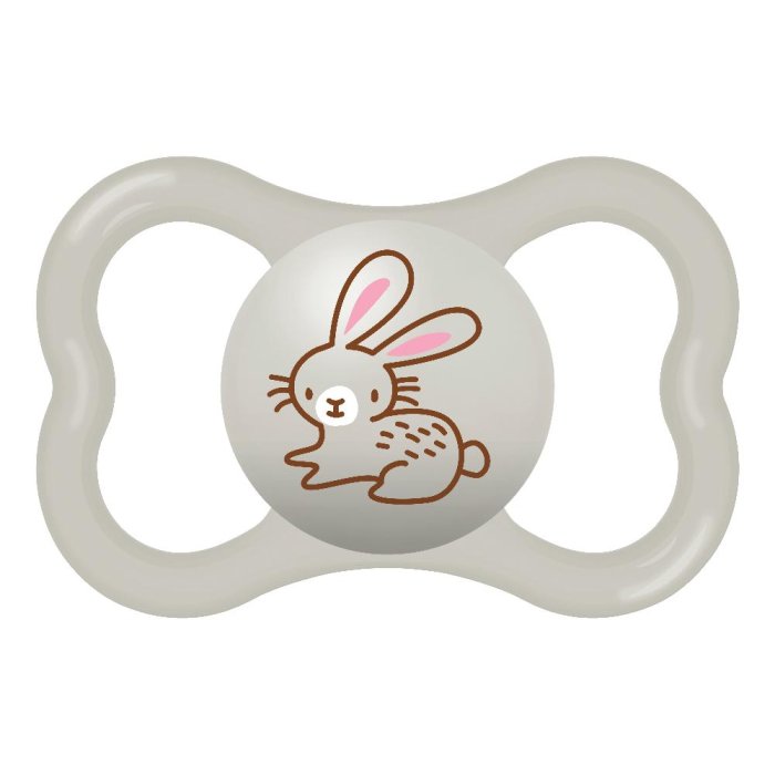 MAM Succhietto Air 6+ Mesi Animal in Silicone Neutro 2 Pezzi