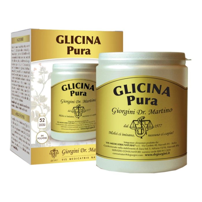 Glicina pura polvere solubile 250 g - polvere di glicina ad uso alimentare