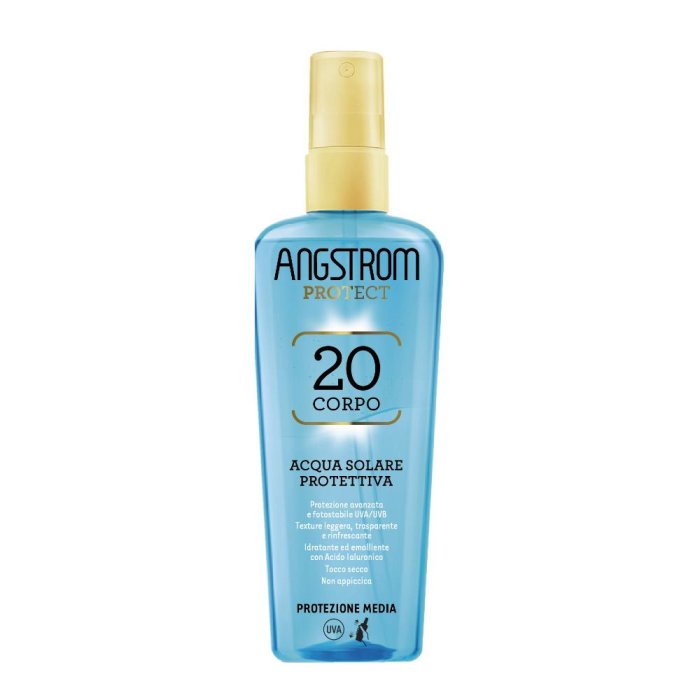 Angstrom Protezione e Intensificazione Abbronzatura SPF20 Acqua Solare Rinfrescante Protettiva 140 ml