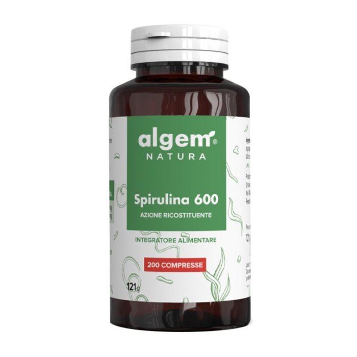 Algem Natura Spirulina 600 Integratore ricostituente 200 compresse