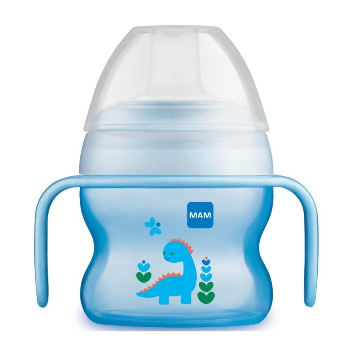 MAM Starter Cup Tazza Educativa Antigoccia per Bambino Maschio 4+ Mesi 150 ml con Manici Ergonomici