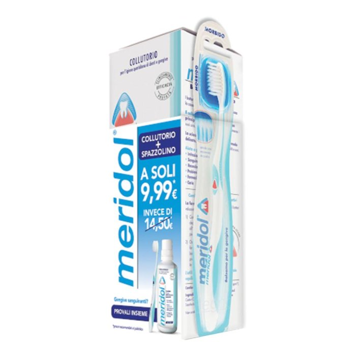 Colgate Palmolive Linea Dentale Meridol Collutorio Delicato e Morbido Spazzolino da Denti Special Pack