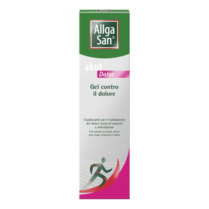 Allga San Akut Dolor - Gel Rinfrescante per il Trattamento del Dolore Articolare e Muscolare 100 ml