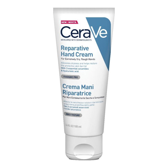 CeraVe Crema Mani Riparatrice 100 ml per mani secche e screpolate