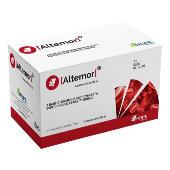 Altemor Integratore Alimentare 252 ml - Diosmina, Esperidina, Ginkgo, Centella, Rooibos e Altri Estratti Erbali