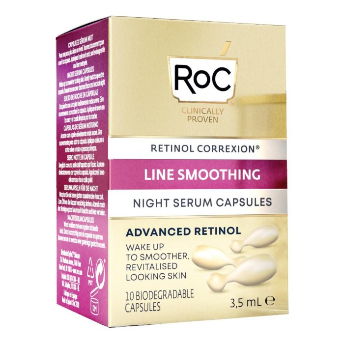 Roc Retinol Correxion - Line Smoothing Siero Viso Notte 10 Capsule