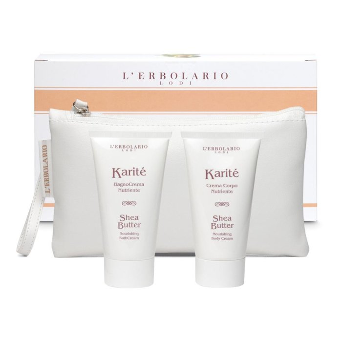 Pochette Beauty Karitè L’Erbolario 2 Pezzi – Trattamento Nutriente Mani e Corpo in Edizione Regalo
