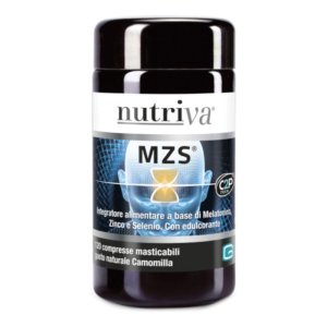 Nutriva MZS Integratore Magnesio Zinco Selenio 120 Compresse per Sistema Immunitario Stanchezza e Benessere Muscolare