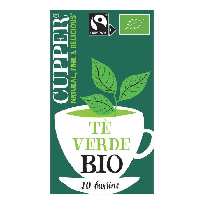 Cupper Tè Verde 43,6 g – Infuso Verde Biologico Delicato