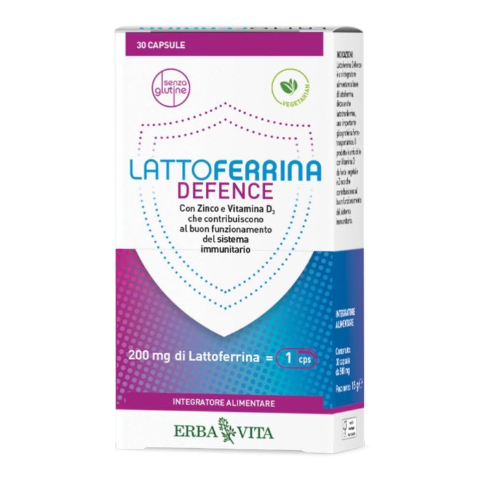 Erba Vita Lattoferrina Defence Integratore Sistema Immunitario 30 Capsule