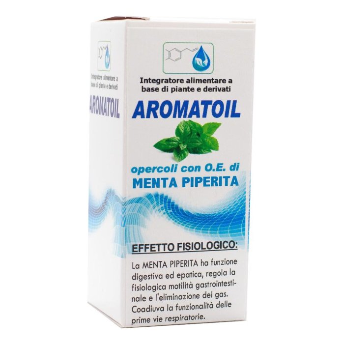 Aromatoil Menta 50 opercoli bio - integratore in perle con olio essenziale di menta bio