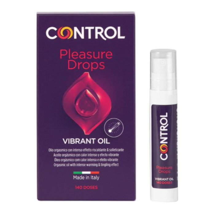 Control Pleasure Drops Vibrant Oil olio intimo riscaldante e sollecitante 10ml
