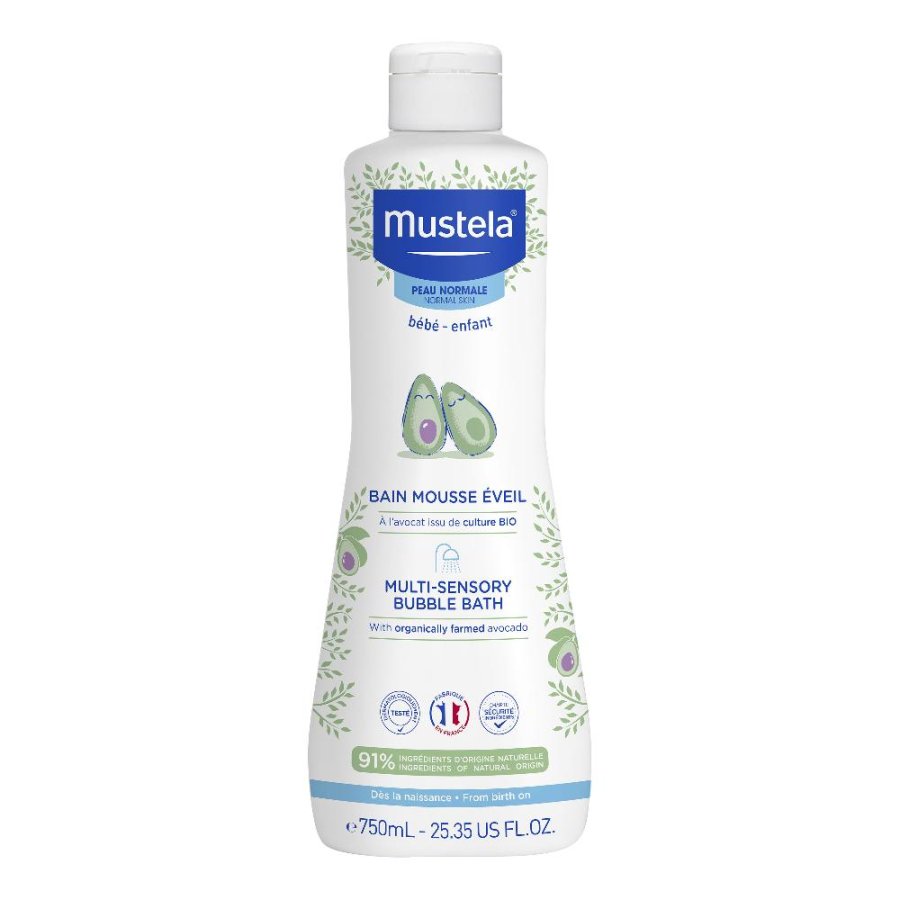 Mustela Cura delle Mamme e dei Bambini Bagnetto Mille Bolle Detergente Delicato Idratante 750 ml