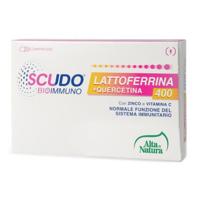 Scudo Lattoferrina + Querce integratore alimentare per le difese immunitarie con lattoferrina, quercetina e vitamina C – confezione da 30 compresse