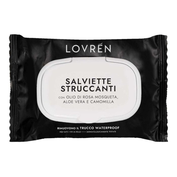 Lovren Make Up - Salviettine Struccanti per Trucco Waterproof 20 salviette