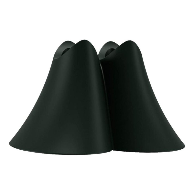 Portaspazzolino Promis Black in Plastica Nera con Logo – Porta Spazzolini da Bagno Moderno Colore Nero