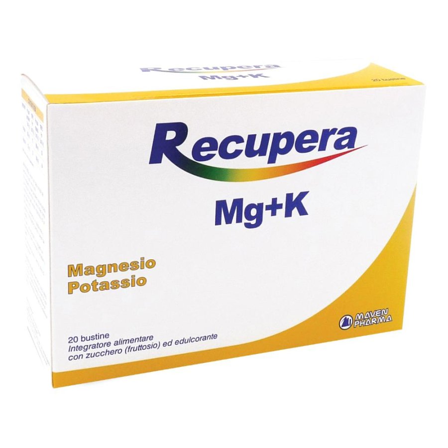 Recupera Magnesio e Potassio 20 Bustine Integratore Reims per Stanchezza, Crampi Muscolari e Reintegro Sali Minerali Recupera Magnesio e Potassio 20 Bustine Integratore Reims per Stanchezza, Crampi Muscolari e Reintegro Sali Minerali
