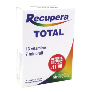 Recupera Total integratore multivitaminico e sali minerali 30 compresse per stanchezza e affaticamento