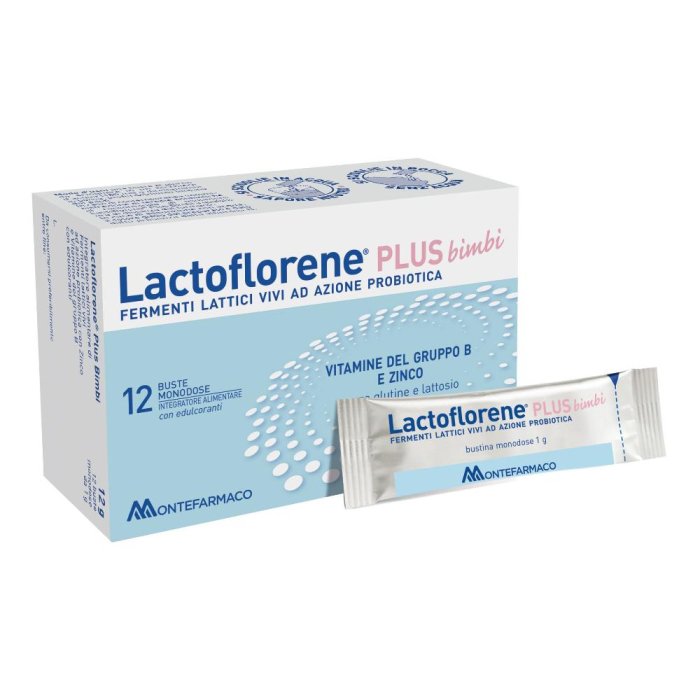 Lactoflorene plus bimbi fermenti lattici per bambini 12 buste monodose - Montefarnaco