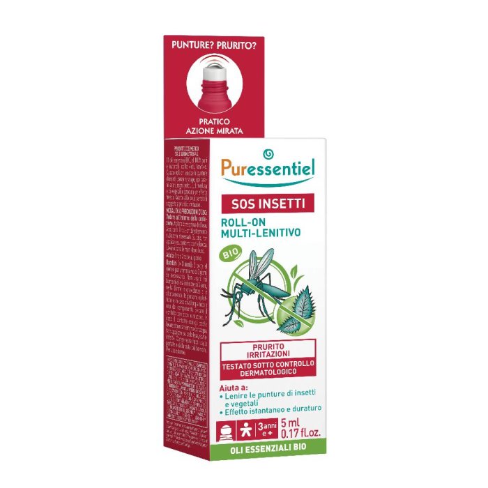 Puressentiel SOS Roll On Dopo Puntura Insetti Lenitivo Naturale con Oli Essenziali 5 ml