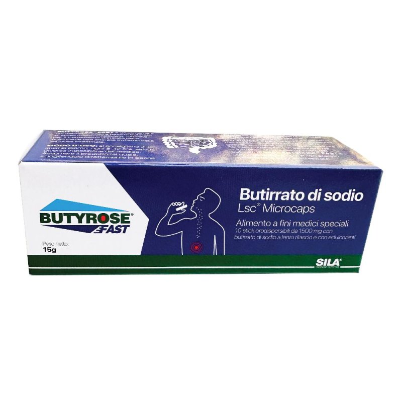 Butyrose Fast 10 Stick Integratore Alimentare per Benessere Intestinale e Regolarità della Flora Batterica