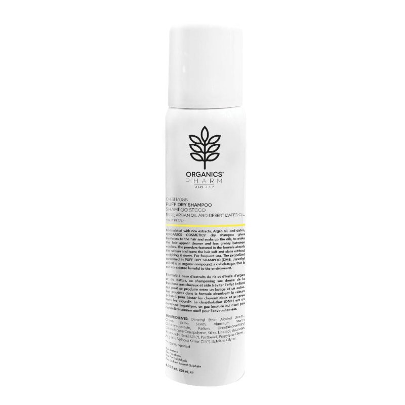 MY ORGANICS Puff Dry Shampoo Secco Volumizzante per Capelli Freschi e Leggeri 200 ml