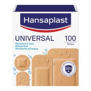 Hansaplast cerotti universali plast 100 pezzi - cerotti resistenti all’acqua per piccole ferite