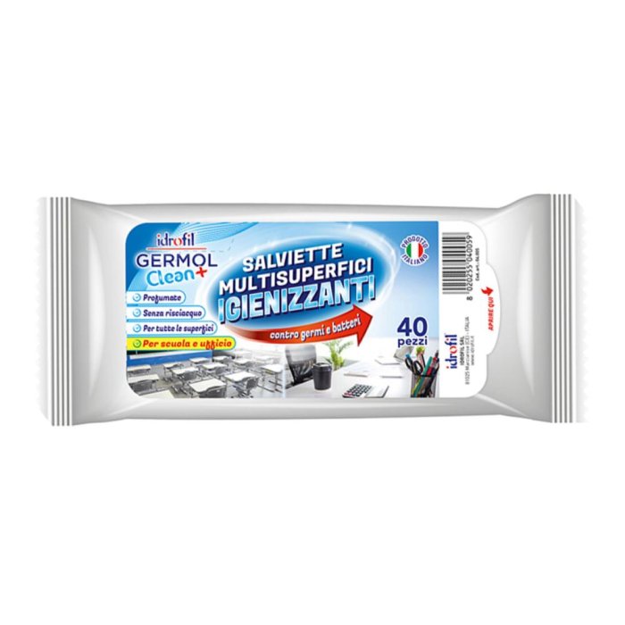 Salviettine igienizzanti superfici 40 pezzi - salviette detergenti e disinfettanti
