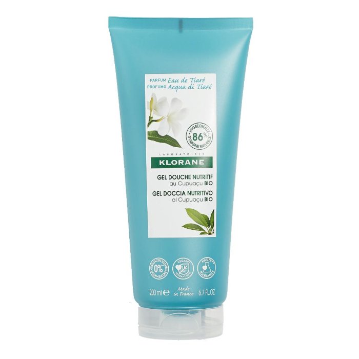 Klorane Gel Doccia Eau De Tiare  nutritivo al Cupuaçu bio 200 ml