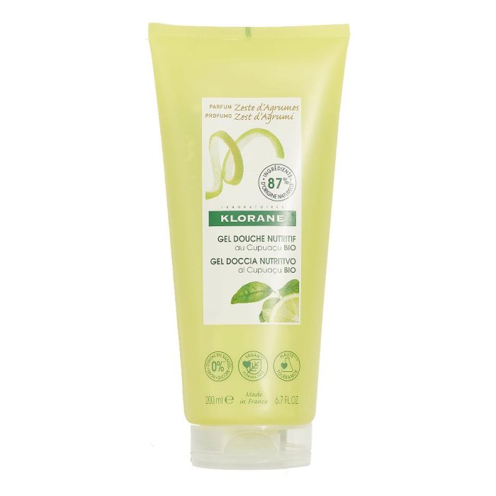 Klorane Zest d'Agrumi - Gel Doccia Nutritivo con Burro di Cupuacu 200 ml