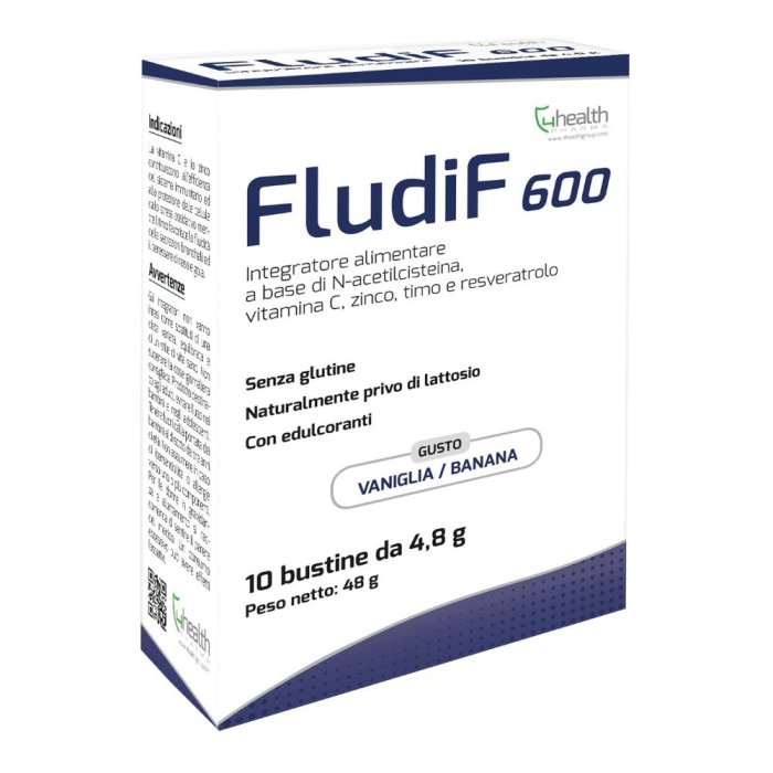 Fludif Bien 600 milligrammi granulato per soluzione orale gusto vaniglia 10 bustine da 4,8 grammi