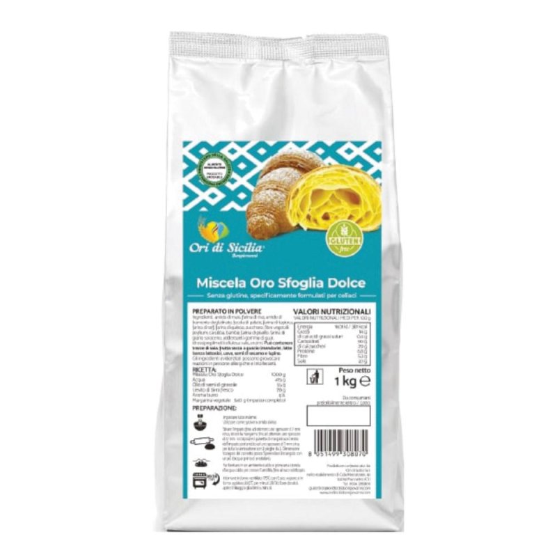 Ori di Sicilia Mix Dolce 1 kg – Preparato in Polvere per Dolci e Dessert da Pasticceria